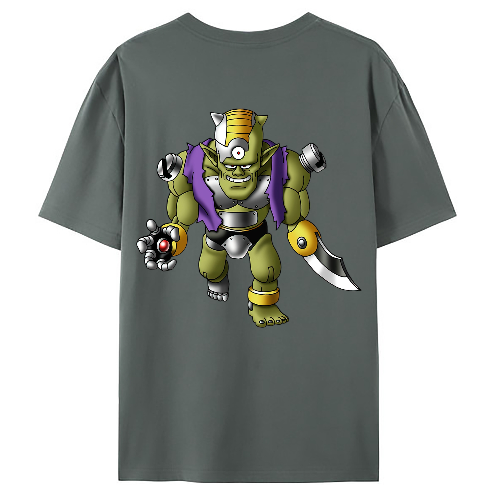 （画像用） ドラゴンクエスト Doragon Kuesuto Dragon Quest 綿100％ メンズ半袖Tシャツ（バックプリント） 通気性